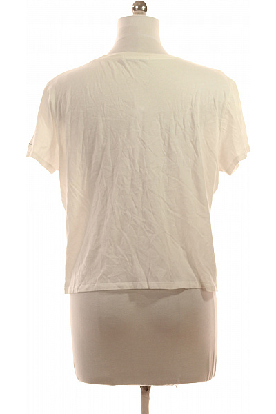 NA-KD Dámské tričko s krátkým rukávem bílé bavlněné basic crop top Velikost EU M | NA-KD | obrázek 3