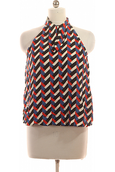 MANGO Dámské tričko bez rukávů barevné geometrický vzor Velikost L | MANGO | obrázek 2