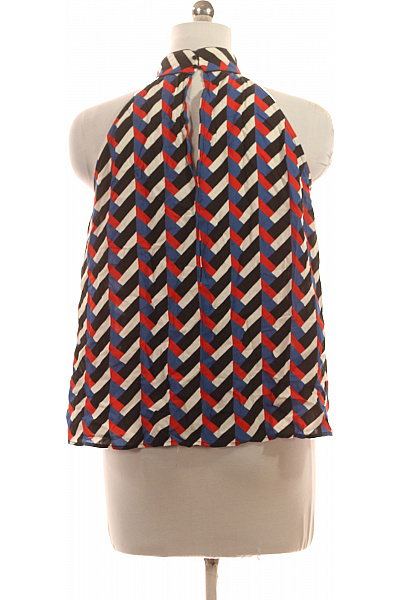 MANGO Dámské tričko bez rukávů barevné geometrický vzor Velikost L | MANGO | obrázek 3