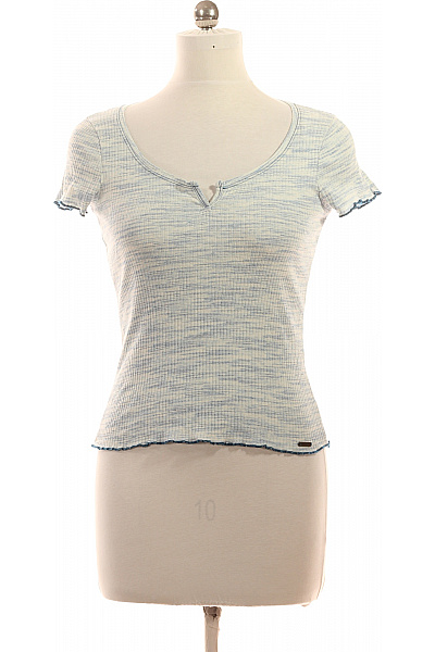 Hollister Dámské tričko s krátkým rukávem modré melírované Velikost EU M | Hollister | obrázek 2