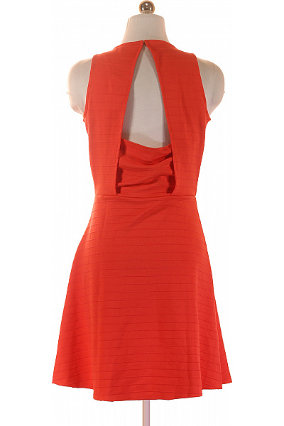 MANGO oranžové letní šaty bez rukávů žebrované volnočasové Vel. S | MANGO | obrázek 2