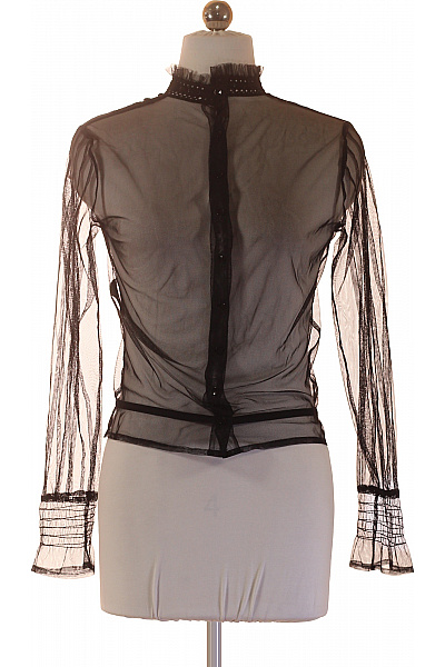 Dámská průhledná košile s dlouhým rukávem a volánky Velikost XS | Unimoda | obrázek 2