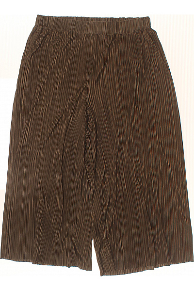 OBJECT Dámské kalhoty hnědé široké volnočasové plisované Vel. 38 | OBJECT | obrázek 2