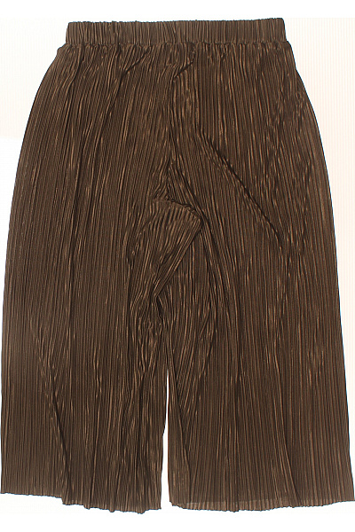 OBJECT Dámské kalhoty hnědé široké volnočasové plisované Vel. 38 | OBJECT | obrázek 3