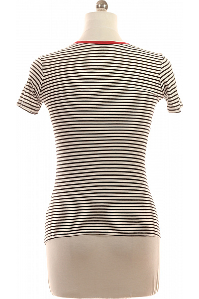 Guess Dámské tričko s krátkým rukávem a nápisem pruhované Vel. XS | Guess | obrázek 3