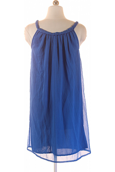 ONLY modré šaty na ramínka letní volné šifonové Vel. 34 | ONLY | obrázek 3