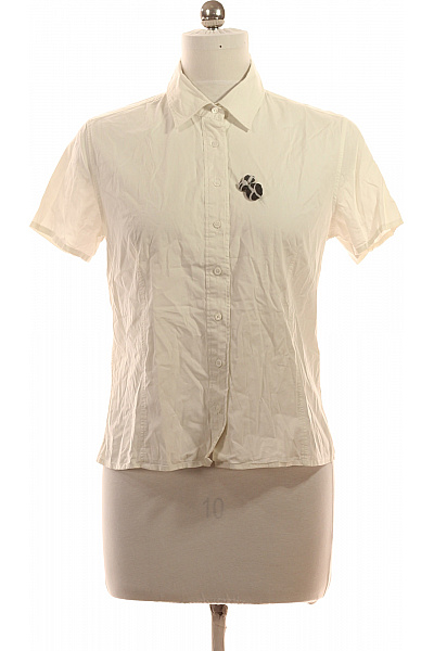 CYRILLUS Dámská bavlněná košile s krátkým rukávem elegantní bílá Velikost EU 44 | CYRILLUS | obrázek 2