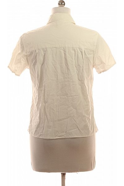 CYRILLUS Dámská bavlněná košile s krátkým rukávem elegantní bílá Velikost EU 44 | CYRILLUS | obrázek 3