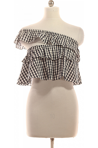 Lost Ink dámské bavlněné tričko bez rukávů asymetrické volánové crop top Velikost EU 36 | Lost Ink | obrázek 2