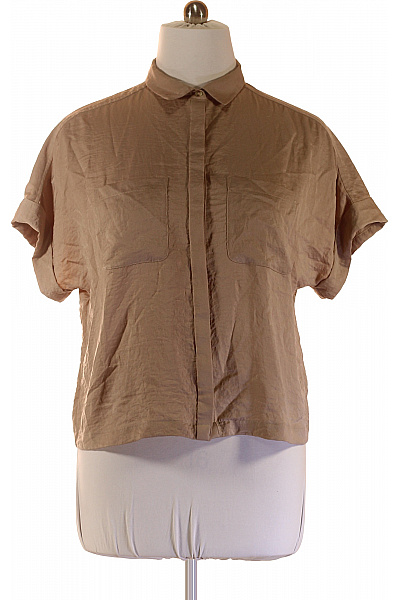 Marks & Spencer dámská košile krátký rukáv béžová lesklá ležérní polyesterové Vel. EU 42 | Marks & Spencer | obrázek 2
