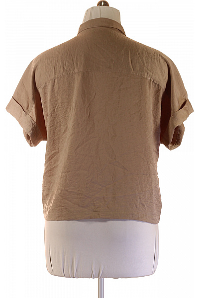 Marks & Spencer dámská košile krátký rukáv béžová lesklá ležérní polyesterové Vel. EU 42 | Marks & Spencer | obrázek 3