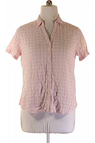 Marks & Spencer dámská růžová kostkovaná košile s krátkým rukávem bavlněná ležérní letní Velikost EU L | Marks & Spencer | obrázek 2