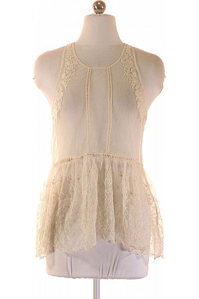 Hollister Dámská halenka bez rukávů krajková průsvitná boho romantická Velikost XS | Hollister | obrázek 2