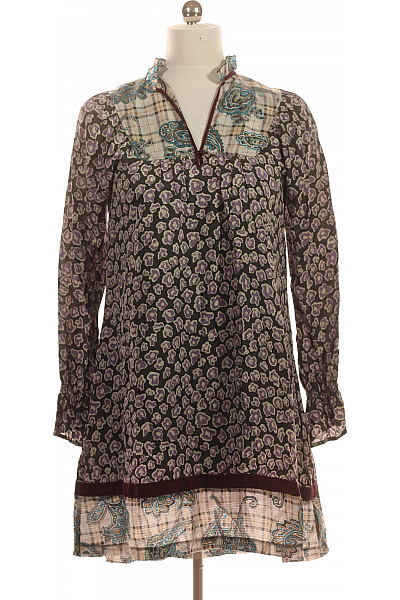 REPLAY Dámské šaty s dlouhým rukávem květované boho hedvábné Velikost M | REPLAY | obrázek 2