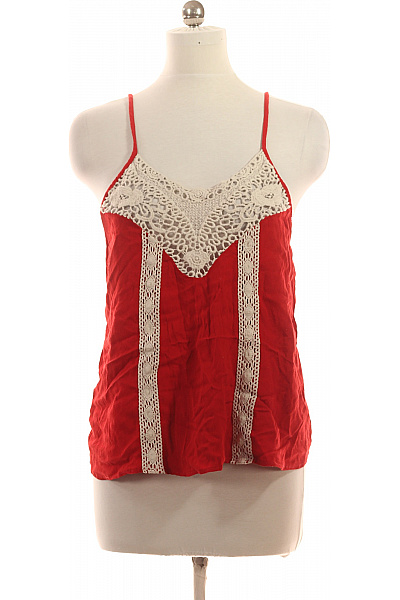 dámské červené tílko s krajkou Velikost 46 | Unimoda | obrázek 2
