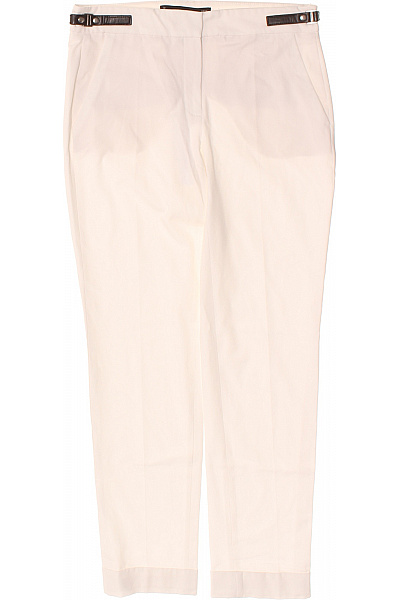 MANGO Bílé elegantní kalhoty s páskem rovné Vel. 34 | MANGO | obrázek 2