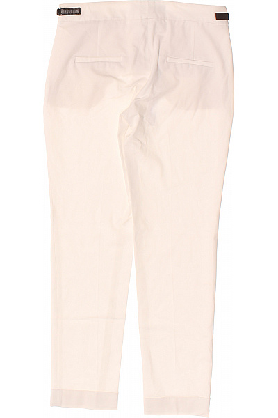 MANGO Bílé elegantní kalhoty s páskem rovné Vel. 34 | MANGO | obrázek 3