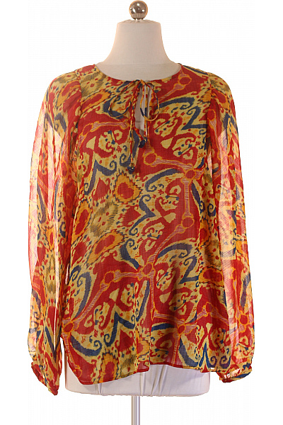 MANGO Dámská halenka s potiskem a mašlí volná průsvitná Vel. S | MANGO | obrázek 2