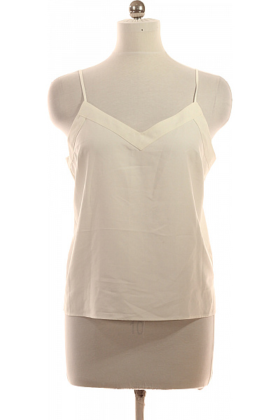 Topshop Dámské Tílko Bílé Jednobarevné Bez Rukávů Vel. 42