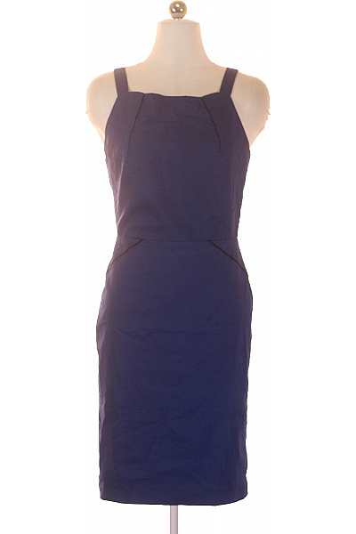 Donna Karan modré šaty na ramínka pouzdrové elegantní letní Vel. 4 | Donna Karan | obrázek 2