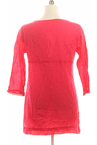 Marks & Spencer Dámské bavlněné šaty s dlouhým rukávem růžové krajkové boho volnočasové Vel. EU M | Marks & Spencer | obrázek 3