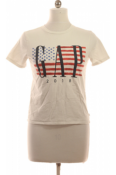 Gap Dámské tričko s krátkým rukávem a potiskem americké vlajky a nápisem 2018 Vel. EU XL | Gap | obrázek 2