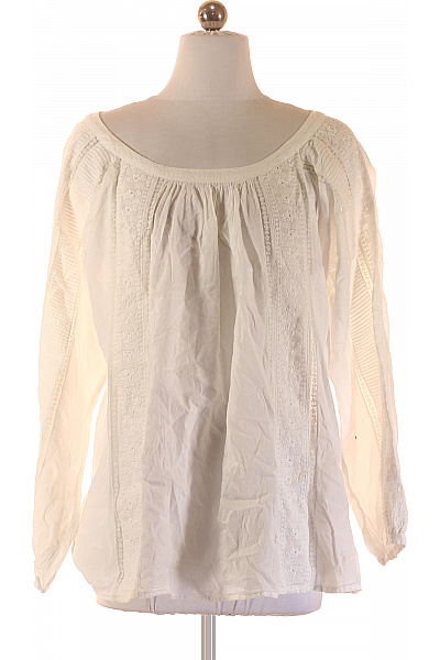 ZARA Dámská bavlněná halenka s dlouhým rukávem bílá vyšívaná boho Velikost S | ZARA | obrázek 2