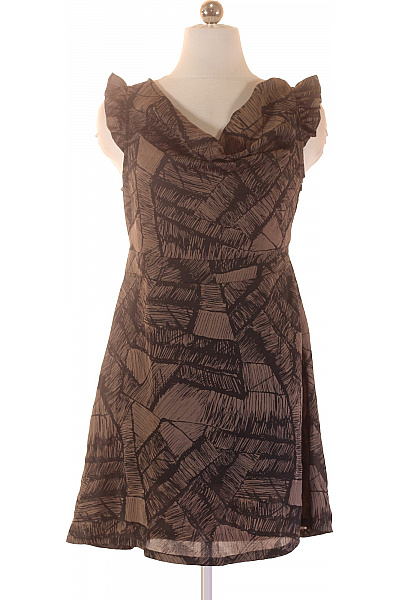 Ichi šaty bez rukávů letní hnědé s potiskem Velikost S | Ichi | obrázek 2