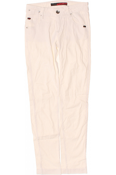 Dámské Džíny Rovné S Kapsami Béžové Vel. 27