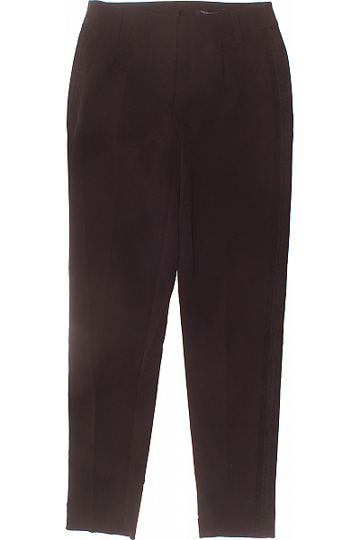 COMMA Dámské Elegantní Business Kalhoty Rovné Hnědé Polyesterové Vel. 32