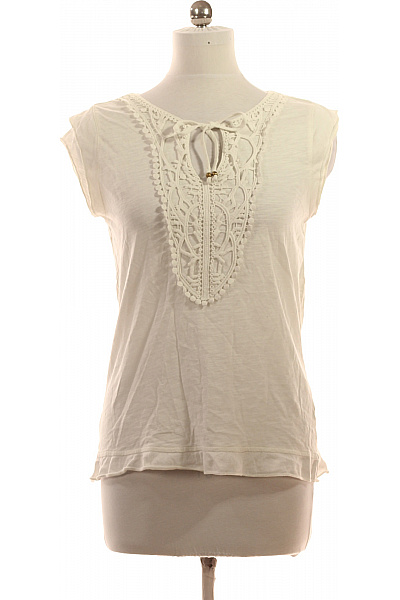 dámské tričko bílé bez rukávů s výšivkou Vel. M | Unimoda | obrázek 2