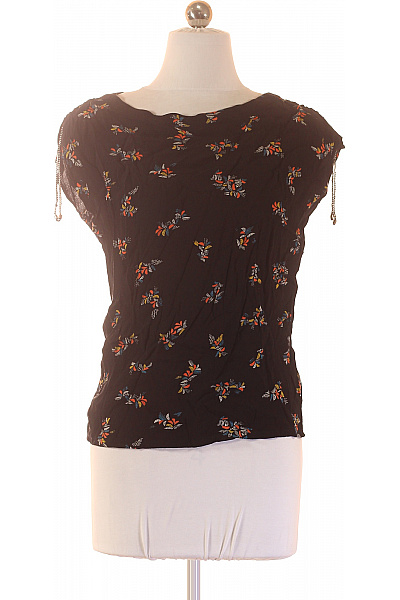 Sessun Dámská halenka krátký rukáv květinová černá viskóza Velikost S | Sessun | obrázek 2