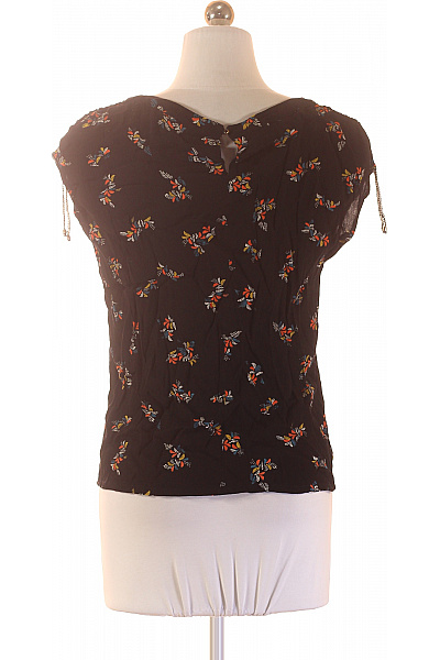 Sessun Dámská halenka krátký rukáv květinová černá viskóza Velikost S | Sessun | obrázek 3