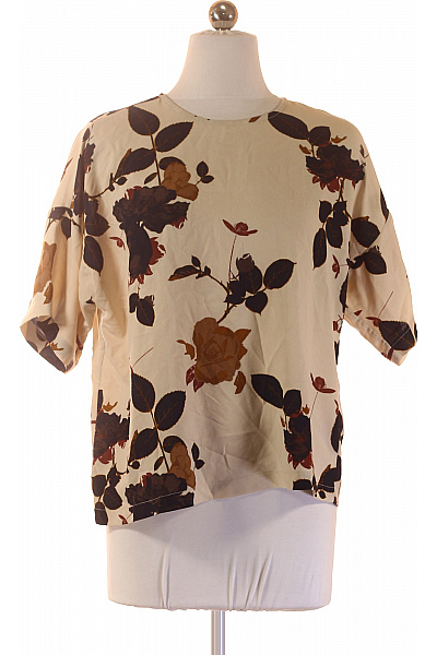 Y.A.S béžová halenka s krátkým rukávem a květinovým potiskem Velikost S | Y.A.S | obrázek 2