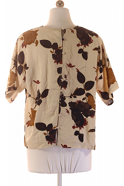 Y.A.S béžová halenka s krátkým rukávem a květinovým potiskem Velikost S | Y.A.S | obrázek 3