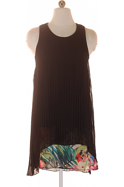 DESIGUAL Černé plisované šaty bez rukávů s květinovým potiskem Vel. 36 | DESIGUAL | obrázek 2