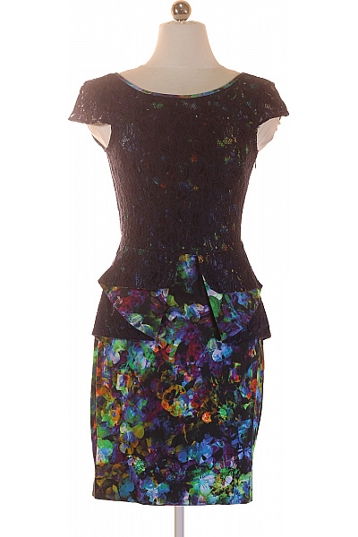 River Island Dámské šaty Květované Krajkové Elegantní Koktejlové Krátké Vel. 36
