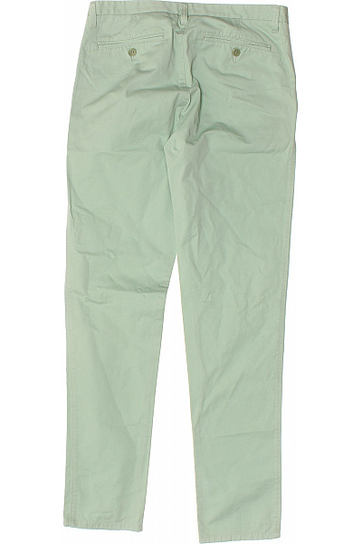 Pánské volnočasové kalhoty zelené plátěné rovné Vel. 46 | Unimoda | obrázek 3