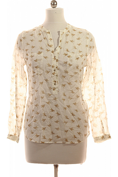 NADINE H. Bílá halenka s dlouhým rukávem a potiskem ptáků Velikost EU 38 | NADINE H. | obrázek 2