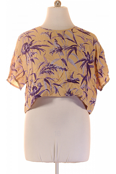 Asos Dámská Halenka Crop S Krátkým Rukávem A Potiskem Velikost EU 44