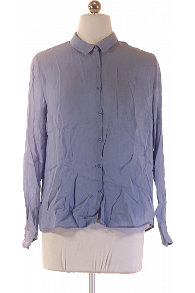 American Vintage Hedvábné dámské košile s dlouhým rukávem modré elegantní Vel. S | American Vintage | obrázek 2