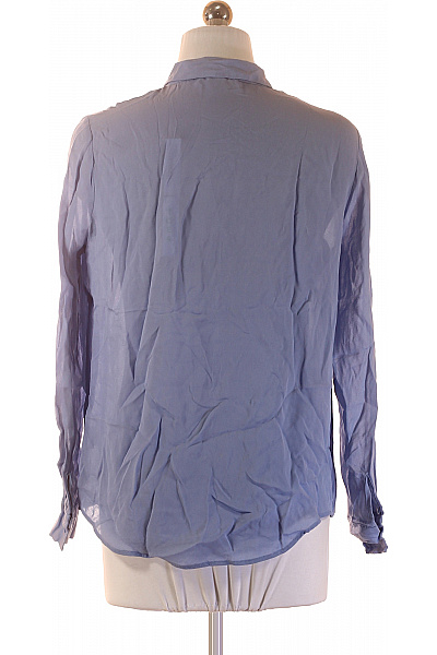 American Vintage Hedvábné dámské košile s dlouhým rukávem modré elegantní Vel. S | American Vintage | obrázek 3