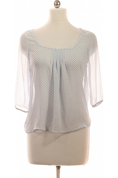 Hollister Dámská halenka s dlouhým rukávem puntíkovaná bílá Velikost M | Hollister | obrázek 2