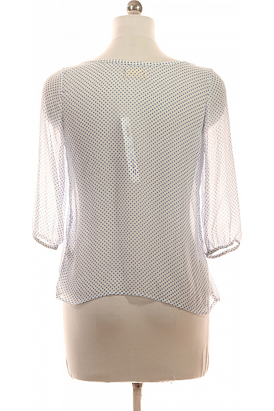 Hollister Dámská halenka s dlouhým rukávem puntíkovaná bílá Velikost M | Hollister | obrázek 3