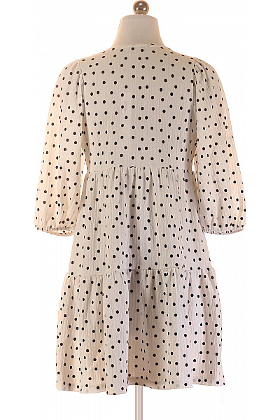 Bershka dámské šaty s krátkým rukávem puntíkované volnočasové letní Vel. S | Bershka | obrázek 3