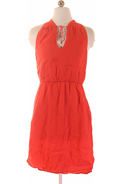 MANGO Dámské šaty bez rukávů letní boho oranžové viskózové Vel. S | MANGO | obrázek 2