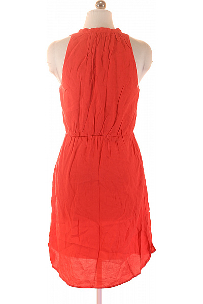 MANGO Dámské šaty bez rukávů letní boho oranžové viskózové Vel. S | MANGO | obrázek 3