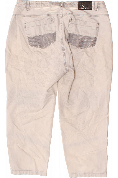 ADIA fashion Dámské džíny nad kotníky se zipy šedé bavlněné Velikost 44 | ADIA fashion | obrázek 2