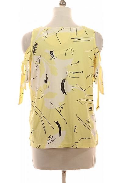 Next Dámská halenka žlutá s potiskem krátký rukáv s odhalenými rameny Vel. 40 | Next | obrázek 3