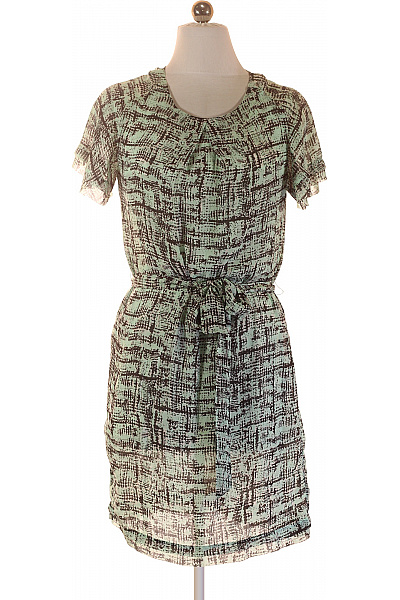 BANANA REPUBLIC dámské šaty krátký rukáv s páskem zelené vzorované volnočasové Velikost XS | BANANA REPUBLIC | obrázek 2